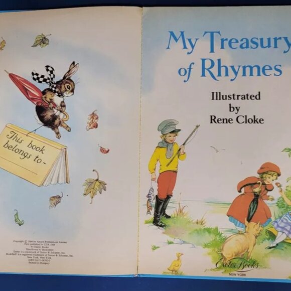 MY TREASURY OF RHYMES By Rene Cloke - Hardcover Dated 1984 Printed in Germany - Picture 2 of 13